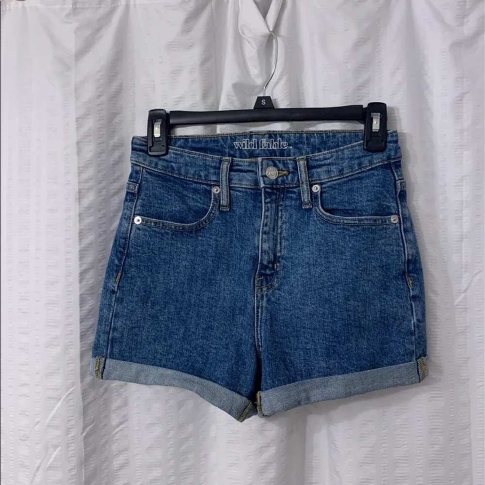 High waisted jean shorts